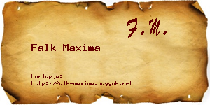 Falk Maxima névjegykártya